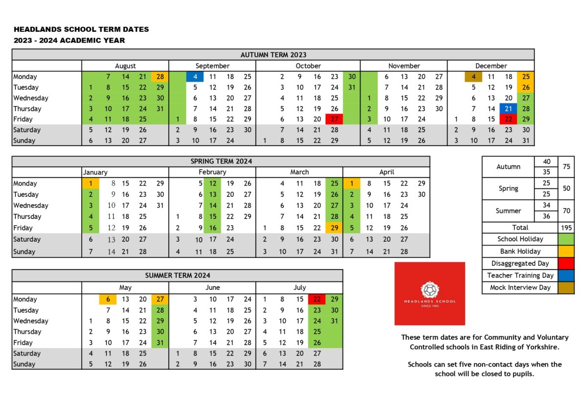 Term Dates – Headlands School